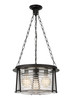 Z-LITE 7503P18-MB 3-Light Pendant, Matte Black