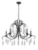 Z-LITE 3039-38MB 5-Light Chandelier, Matte Black