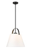 Z-LITE 743P18-MB 1-Light Pendant, Matte Black