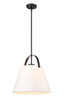 Z-LITE 743P18-MB 1-Light Pendant, Matte Black