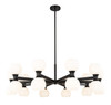 Z-LITE 494-20MB 20-Light Chandelier, Matte Black