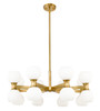 Z-LITE 494-16MGLD 16-Light Chandelier, Modern Gold