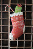 KALALOU A6605 HAND HAMMERED PAINTED HOLIDAY STOCKING