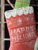 KALALOU A6605 HAND HAMMERED PAINTED HOLIDAY STOCKING