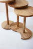 KALALOU NLAR1001 SET OF THREE ACACIA WOOD ROUND SIDE TABLES