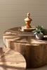 KALALOU NRET1004 SET OF TWO RECYCLED WOOD ROUND COFFEE TABLES