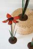 KALALOU NTM1379 SET OF THREE RECYCLED IRON FLOWERS