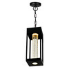 CWI LIGHTING 1696P5-1-101 Rochester LED Integrated Black Outdoor Ceiling Light