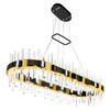 CWI LIGHTING 1592P43-612-RC Aya LED Integrated Pearl Black Chandelier