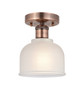 INNOVATIONS 616-1F-AC-G411 Dayton 1 5.5 inch Flush Mount Antique Copper