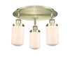 INNOVATIONS 916-3C-AB-G311 Dover 3 16.25 inch Flush Mount Antique Brass