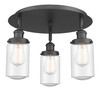 INNOVATIONS 916-3C-BK-G314 Dover 3 16.25 inch Flush Mount Matte Black