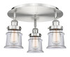 INNOVATIONS 916-3C-SN-G182S Canton 3 17 inch Flush Mount Satin Nickel
