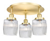INNOVATIONS 916-3C-SG-G302 Colton 3 17.25 inch Flush Mount Satin Gold