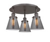 INNOVATIONS 916-3C-OB-G63 Cone 3 18 inch Flush Mount Oil Rubbed Bronze
