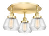 INNOVATIONS 916-3C-SG-G172 Fulton 3 18.25 inch Flush Mount Satin Gold