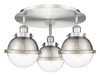 INNOVATIONS 916-3C-SN-HFS-62-SN Ballston Urban 3 18.25 inch Flush Mount Satin Nickel