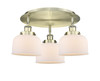 INNOVATIONS 916-3C-AB-G71 Cone 3 19.75 inch Flush Mount Antique Brass