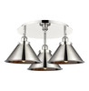INNOVATIONS 916-3C-PN-M10-PN Ballston Urban 3 Light 21.75 inch Flush Mount Polished Nickel