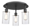 INNOVATIONS 516-3C-BK-G802 Clymer 3 15.625 inch Flush Mount Matte Black