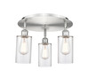 INNOVATIONS 516-3C-SN-G802 Clymer 3 15.625 inch Flush Mount Satin Nickel