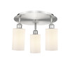 INNOVATIONS 516-3C-SN-G801 Clymer 3 15.625 inch Flush Mount Satin Nickel
