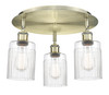 INNOVATIONS 516-3C-AB-G342 Hadley 3 16.25 inch Flush Mount Antique Brass