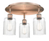 INNOVATIONS 516-3C-AC-G342 Hadley 3 16.25 inch Flush Mount Antique Copper