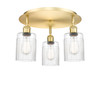 INNOVATIONS 516-3C-SG-G342 Hadley 3 16.25 inch Flush Mount Satin Gold