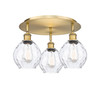 INNOVATIONS 516-3C-BB-G362 Waverly 3 17.75 inch Flush Mount Brushed Brass