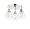 INNOVATIONS 516-3C-PN-G652-6 Cindyrella 3 17.75 inch Flush Mount Polished Nickel