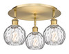 INNOVATIONS 516-3C-BB-G1215-6 Athens Water Glass 3 17.625 inch Flush Mount Brushed Brass