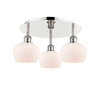 INNOVATIONS 516-3C-PN-G91 Fenton 3 18.25 inch Flush Mount Polished Nickel