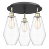 INNOVATIONS 516-3C-BAB-G652-7 Cindyrella 3 18.75 inch Flush Mount Black Antique Brass