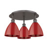 INNOVATIONS 516-3C-OB-MBD-75-RD Ballston Dome 3 19.25 inch Flush Mount Oil Rubbed Bronze