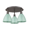 INNOVATIONS 516-3C-OB-MBD-75-SF Ballston Dome 3 19.25 inch Flush Mount Oil Rubbed Bronze