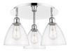 INNOVATIONS 516-3C-PC-GBD-752 Bristol Glass 3 19.25 inch Flush Mount Polished Chrome