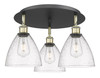 INNOVATIONS 516-3C-BAB-GBD-754 Bristol Glass 3 19.25 inch Flush Mount Black Antique Brass