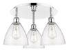 INNOVATIONS 516-3C-PC-GBD-754 Bristol Glass 3 19.25 inch Flush Mount Polished Chrome