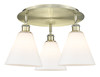 INNOVATIONS 516-3C-AB-GBC-81 Berkshire 3 19.75 inch Flush Mount Antique Brass