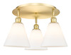 INNOVATIONS 516-3C-SG-GBC-81 Berkshire 3 19.75 inch Flush Mount Satin Gold