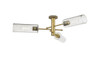 INNOVATIONS 434-3F-BB-G434-12SDY Crown Point 3 34 inch Flush Mount Brushed Brass