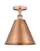 INNOVATIONS 616-1F-AC-MBC-12-AC Edison Cone 1 12 inch Semi-Flush Mount Antique Copper