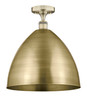 INNOVATIONS 616-1F-AB-MBD-16-AB Metal Bristol 1 16 inch Semi-Flush Mount Antique Brass