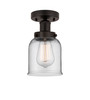 INNOVATIONS 616-1F-OB-G52 Bell 1 Light 6.5 inch Semi-Flush Mount Oil Rubbed Bronze
