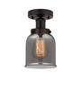 INNOVATIONS 616-1F-OB-G53 Bell 1 Light 6.5 inch Semi-Flush Mount Oil Rubbed Bronze