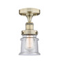 INNOVATIONS 616-1F-AB-G184S Canton 1 5.25 inch Semi-Flush Mount Antique Brass