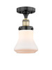 INNOVATIONS 616-1F-BAB-G191 Bellmont 1 6.5 inch Semi-Flush Mount Black Antique Brass