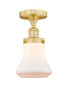INNOVATIONS 616-1F-SG-G191 Bellmont 1 6.5 inch Semi-Flush Mount Satin Gold