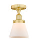 INNOVATIONS 616-1F-SG-G61 Cone 1 6.5 inch Semi-Flush Mount Satin Gold